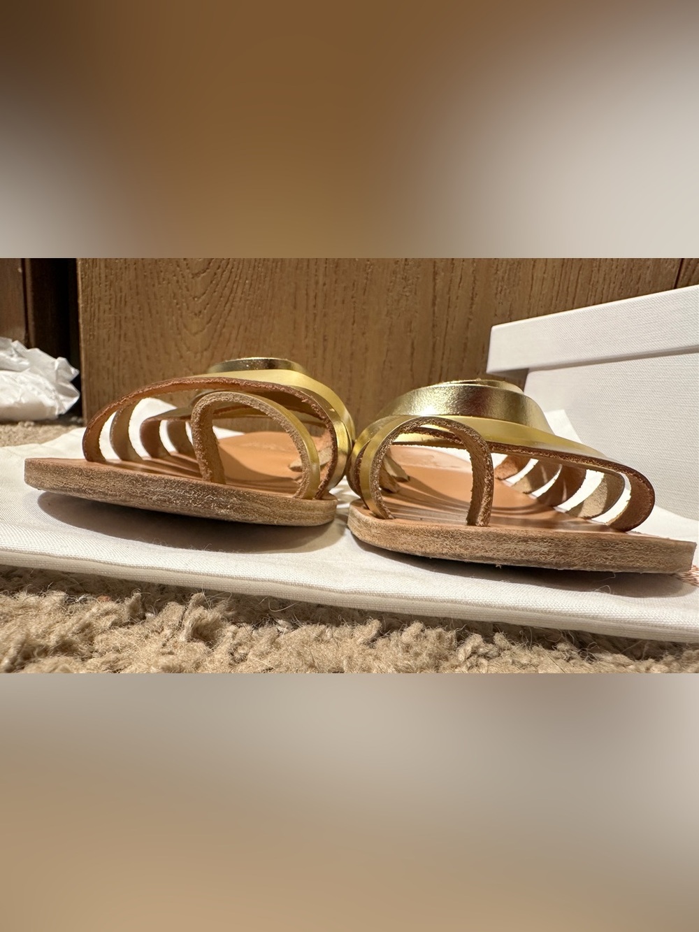 Ancient Greek Sandals Niki Metallic Multi-Strap Slide Sandals - Picture 8 of 10